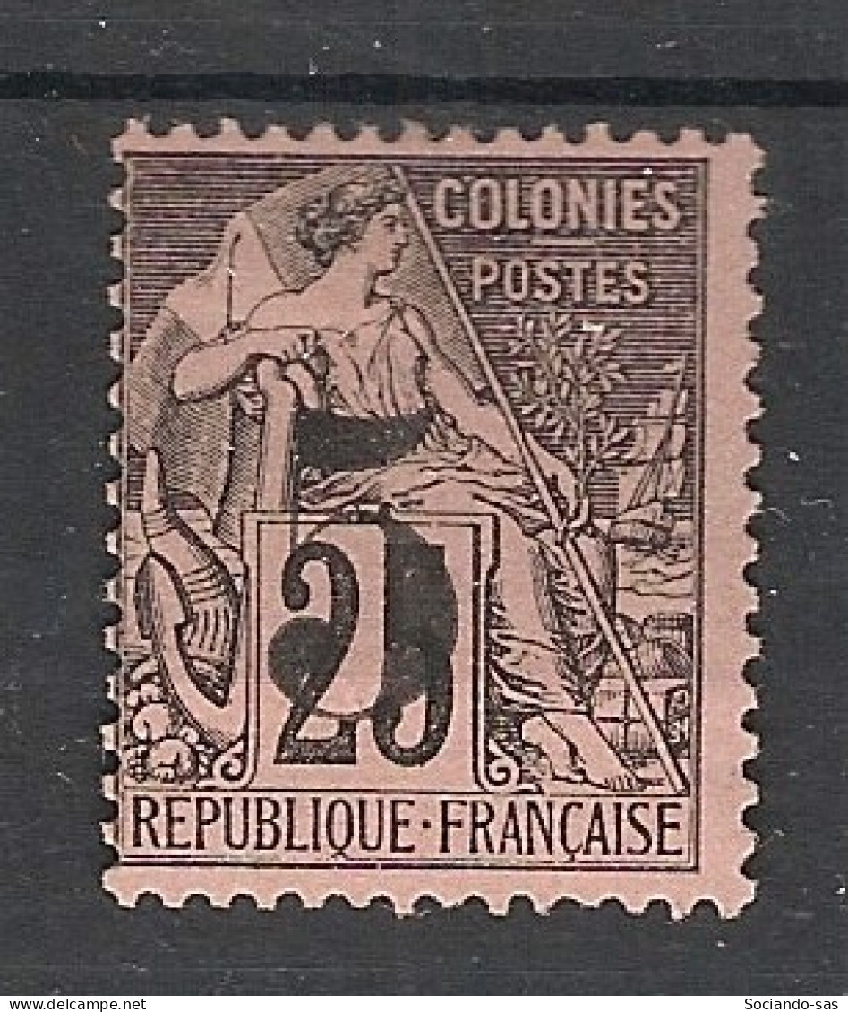 COCHINCHINE - 1886-87 - N°Yv. 4 - Type Alphée Dubois 5 Sur 25c Noir Sur Rose - Neuf (*) / MNG - Nuevos