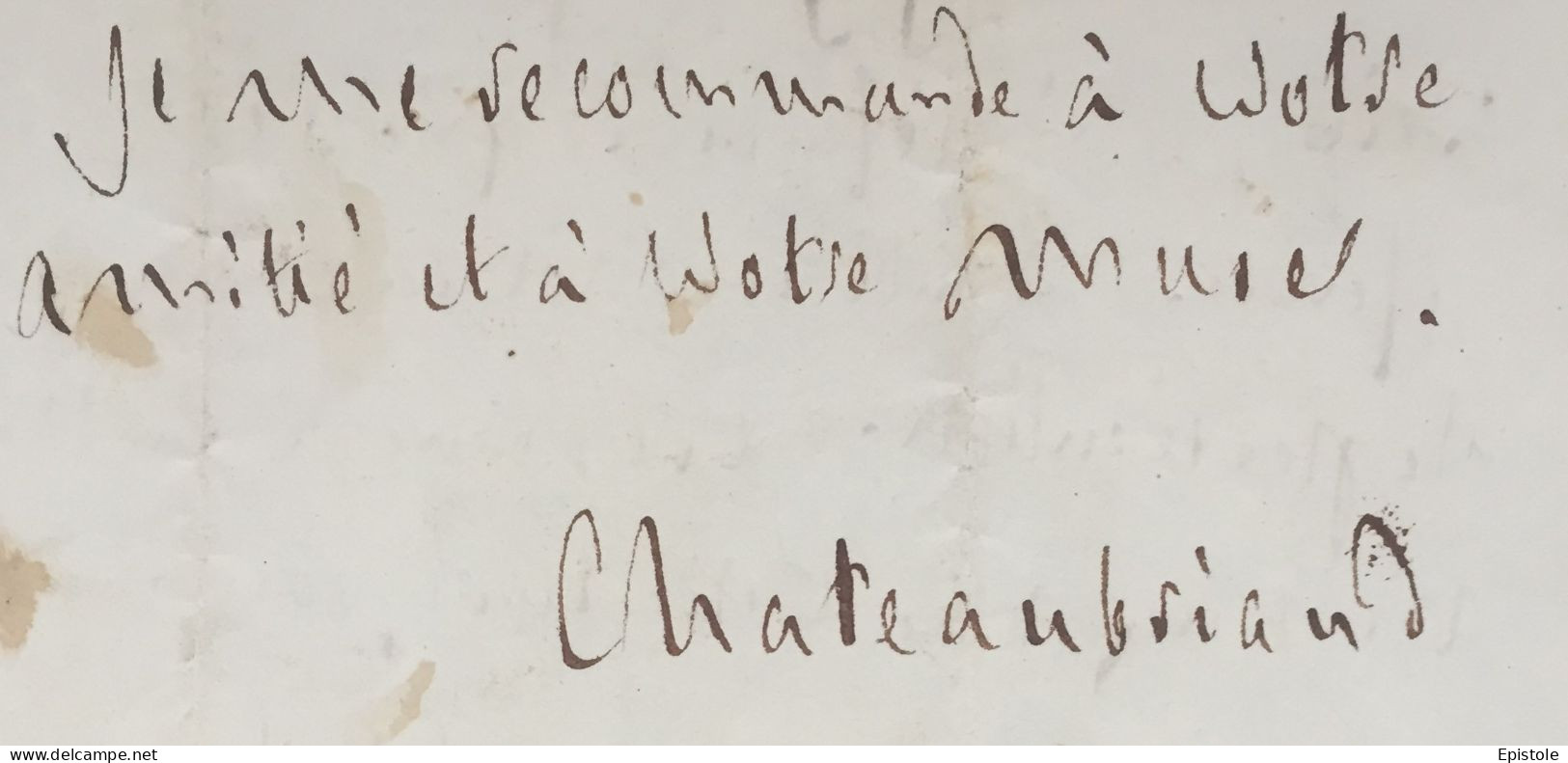 CHATEAUBRIAND – Lettre Autographe Signée – Révolution, Transformation Sociale Et Europe - 1832 - Schriftsteller