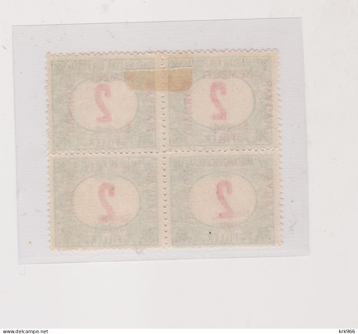 HUNGARY 1919 SZEGED SZEGEDIN Locals Postage Due  Mi 1 Bloc Of 4 Hinged/ MNH - Local Post Stamps