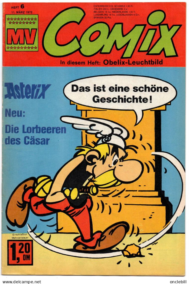 Mv Comix Revue N° 6 Marz 1972  Couverture Asterix état Superbe - Autres & Non Classés