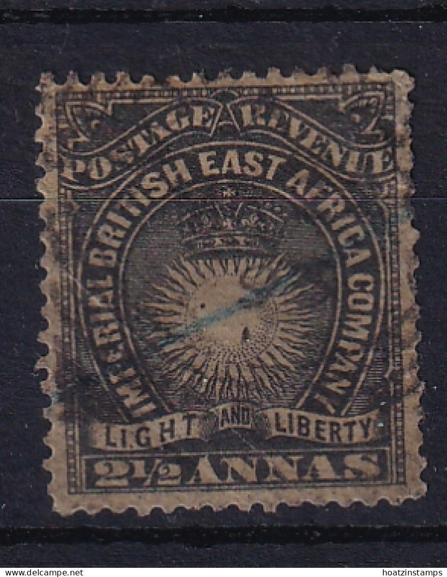 British East Africa: 1890/95   Light & Liberty   SG7b    2½a   Black/pale-buff    Used - Brits Oost-Afrika