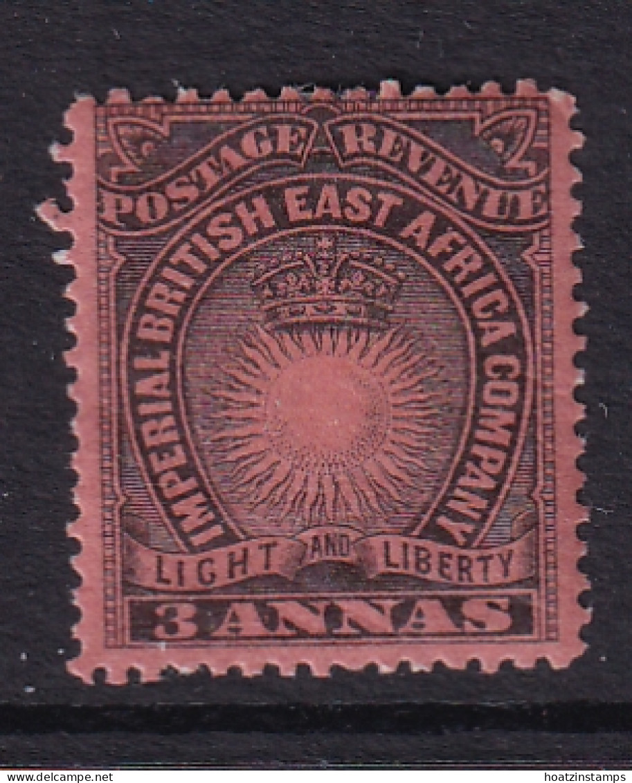 British East Africa: 1890/95   Light & Liberty   SG8    3a   Black/dull Red    MH - Britisch-Ostafrika