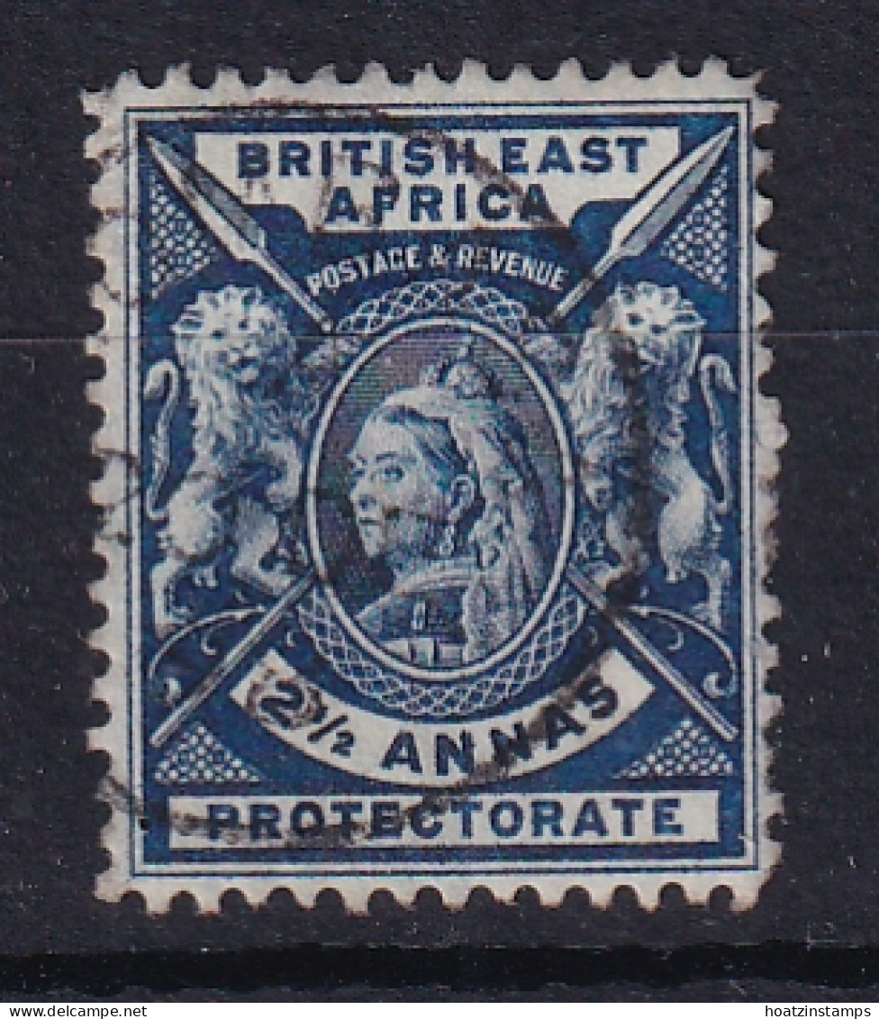 British East Africa: 1896/1901   QV     SG68    2½a   Deep Blue   Used - Africa Orientale Britannica