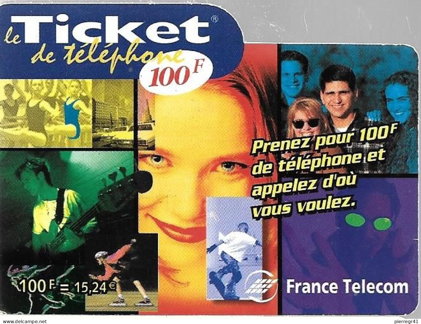 TICKET TELEPHONE-FRANCE- PU14Aa-PATCHWORK PHOTOS- Code 2/3/3/3/3---31/12/2000-TBE- - Tickets FT