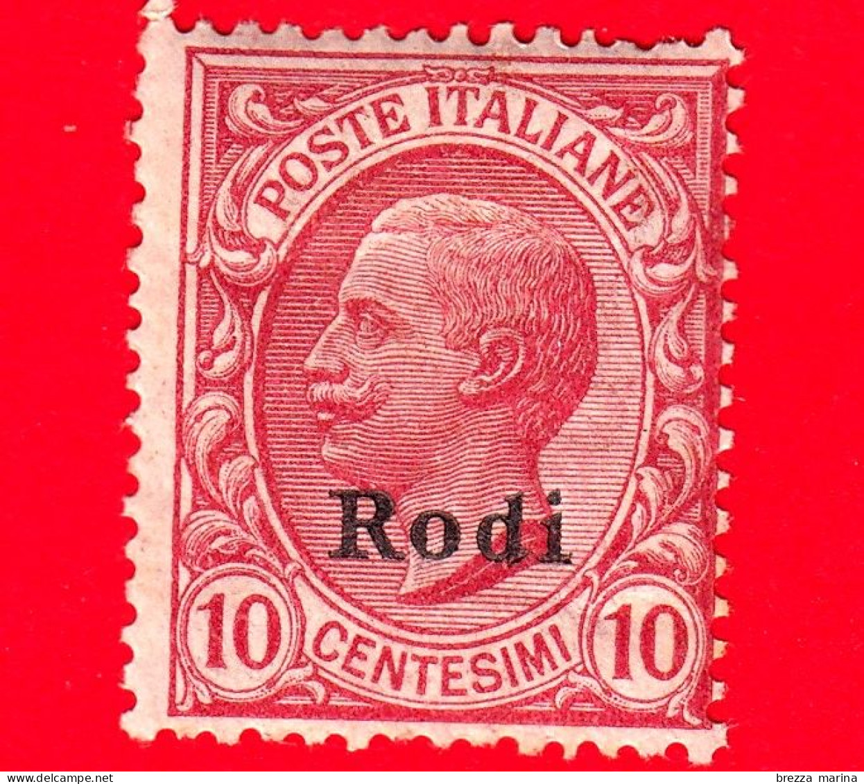 Nuovo - ITALIA - Colonie - Egeo - RODI - 1912 - Serie Ordinaria - Effigie Di Vittorio Emanuele III Tipo Leoni - 10 - Egée (Rodi)