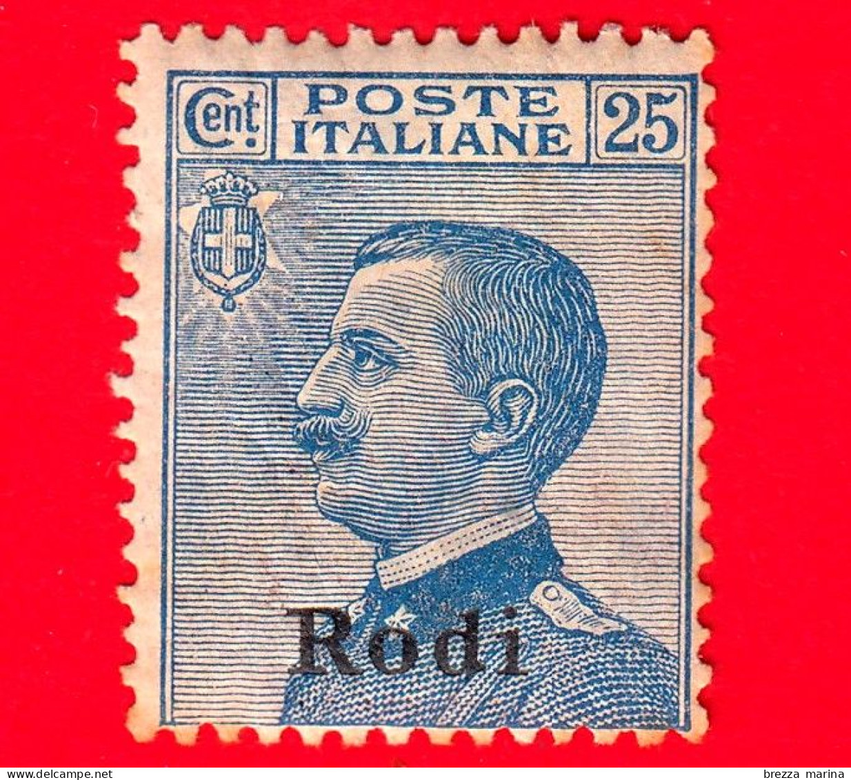 Nuovo - ITALIA - Colonie - Egeo - RODI - 1912 - Serie Ordinaria - Effigie Di Vittorio Emanuele III Tipo Michetti - 25 - Egée (Rodi)