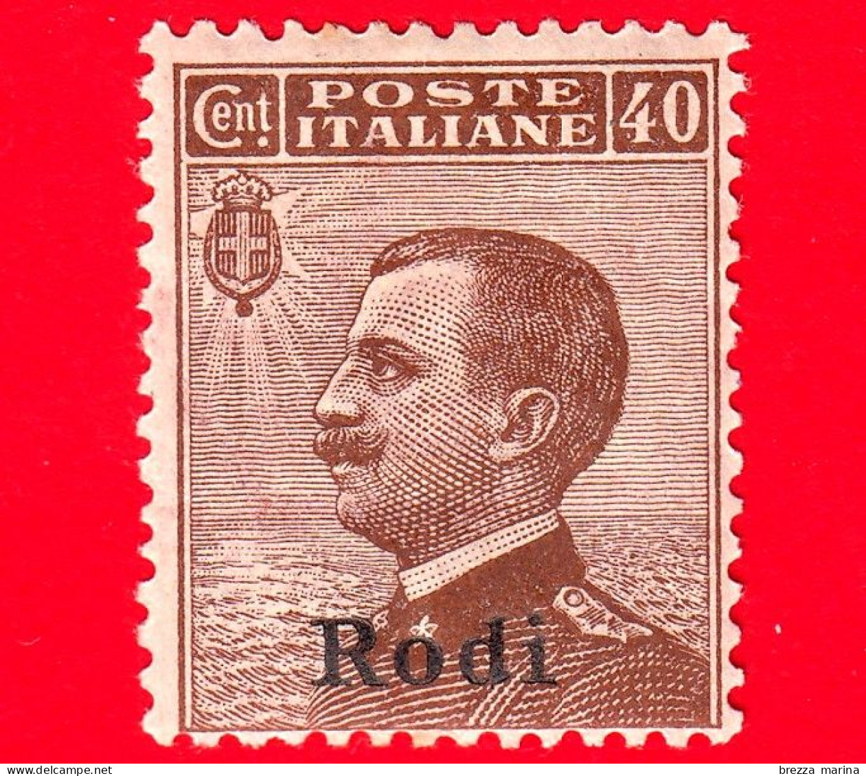 Nuovo - ITALIA - Colonie - Egeo - RODI - 1912 - Serie Ordinaria - Effigie Di Vittorio Emanuele III Tipo Michetti - 40 - Ägäis (Rodi)