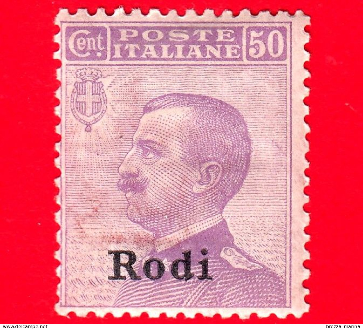 Nuovo - ITALIA - Colonie - Egeo - RODI - 1912 - Serie Ordinaria - Effigie Di Vittorio Emanuele III Tipo Michetti - 50 - Ägäis (Rodi)