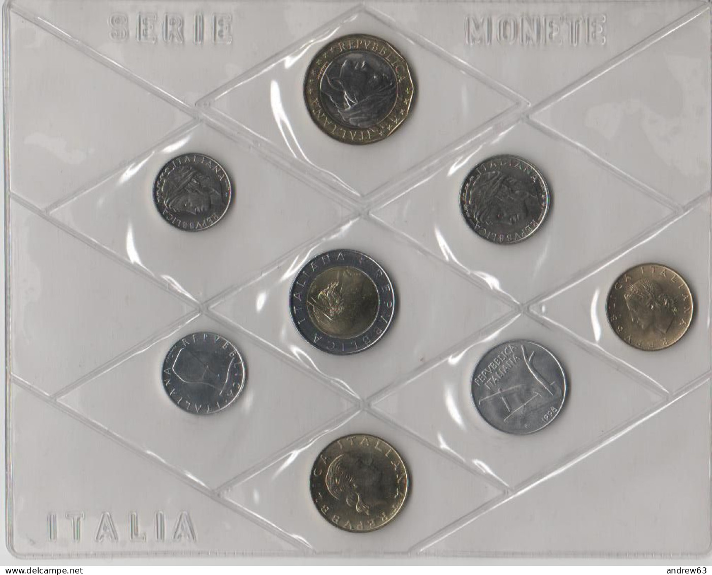 REPUBBLICA ITALIANA - ITALIA - Serie Divisionali Lire - MINI SERIE - 1998 Con 10 Lire Spiga Corta - FDC/Unc Da Rotolino/ - Mint Sets & Proof Sets