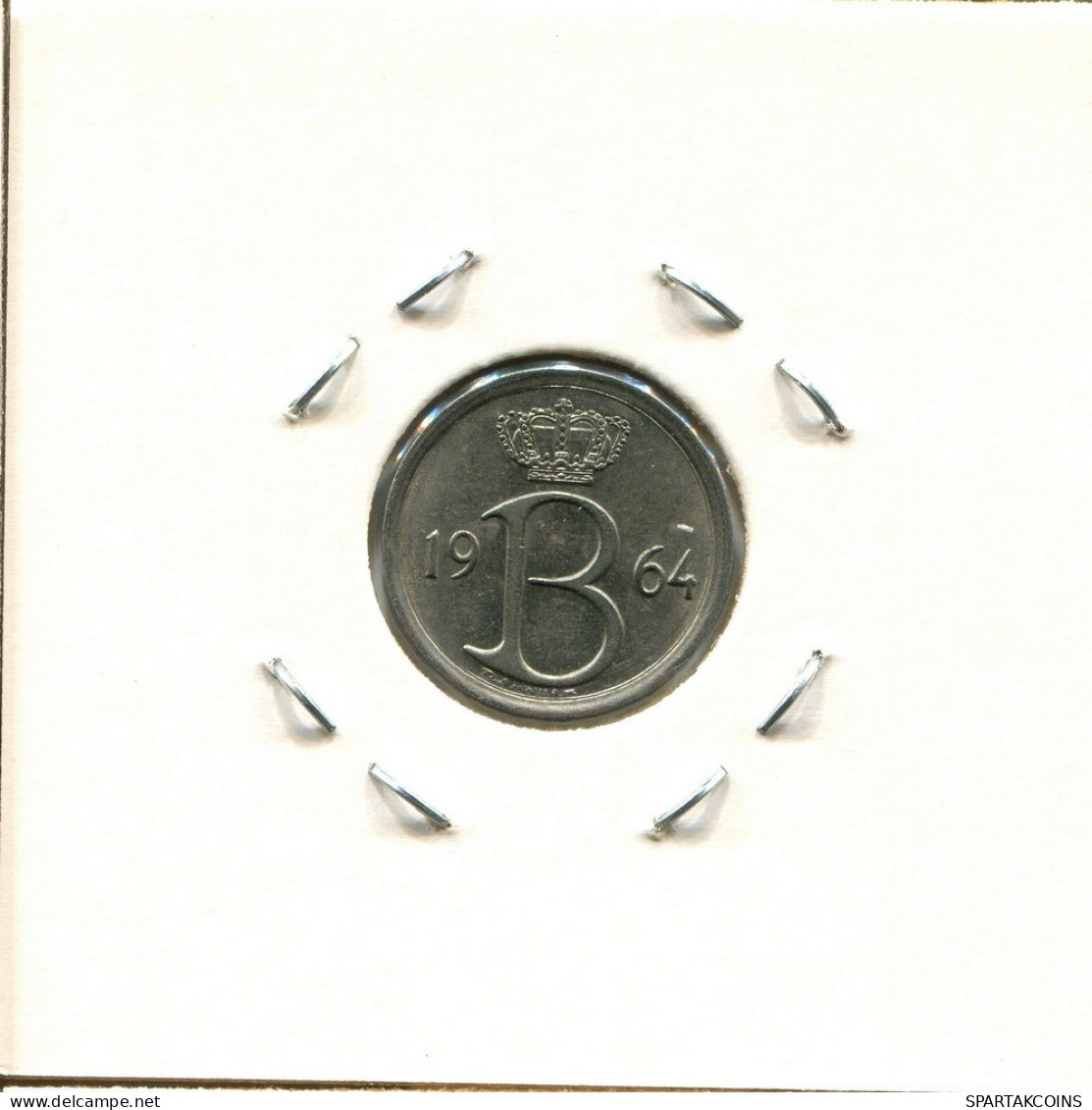 25 CENTIMES 1964 DUTCH Text BÉLGICA BELGIUM Moneda #BA321.E - 25 Centimes