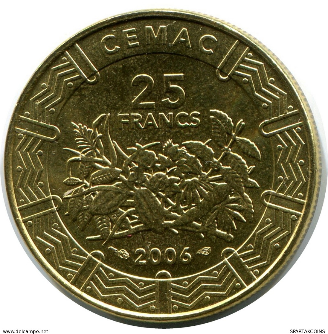 25 FRANCS CFA 2006 ESTADOS DE ÁFRICA CENTRAL (BEAC) Moneda #AP864.E - Centrafricaine (République)