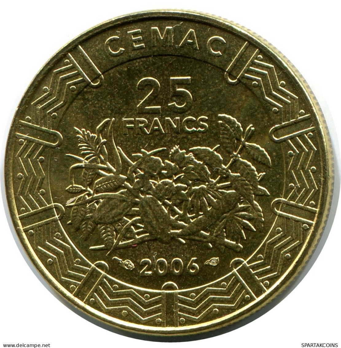 25 FRANCS CFA 2006 ESTADOS DE ÁFRICA CENTRAL (BEAC) Moneda #AP864.E - Central African Republic