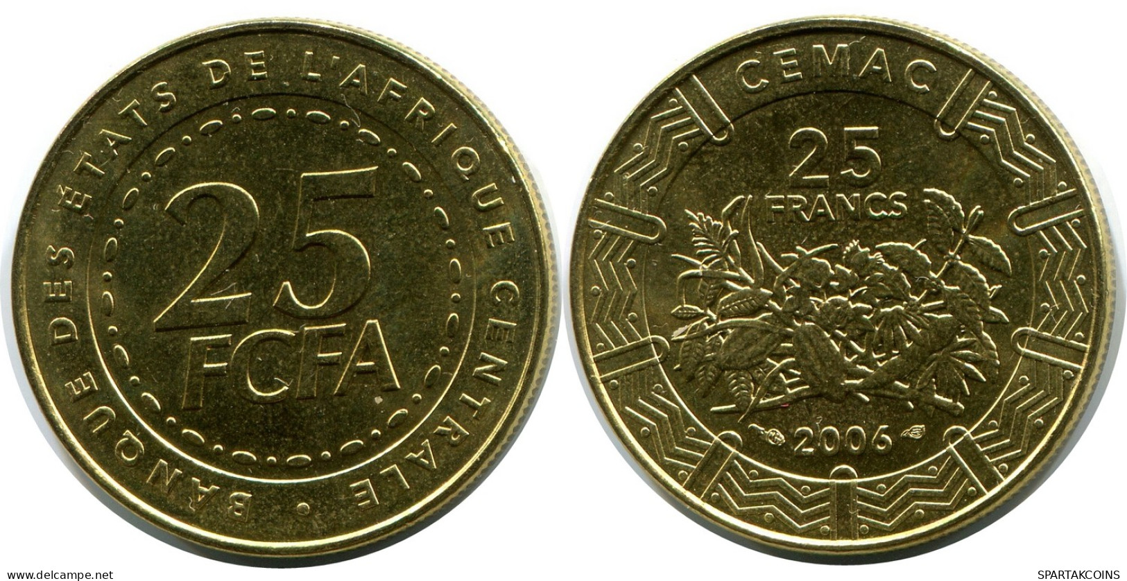 25 FRANCS CFA 2006 ESTADOS DE ÁFRICA CENTRAL (BEAC) Moneda #AP864.E - Centrafricaine (République)