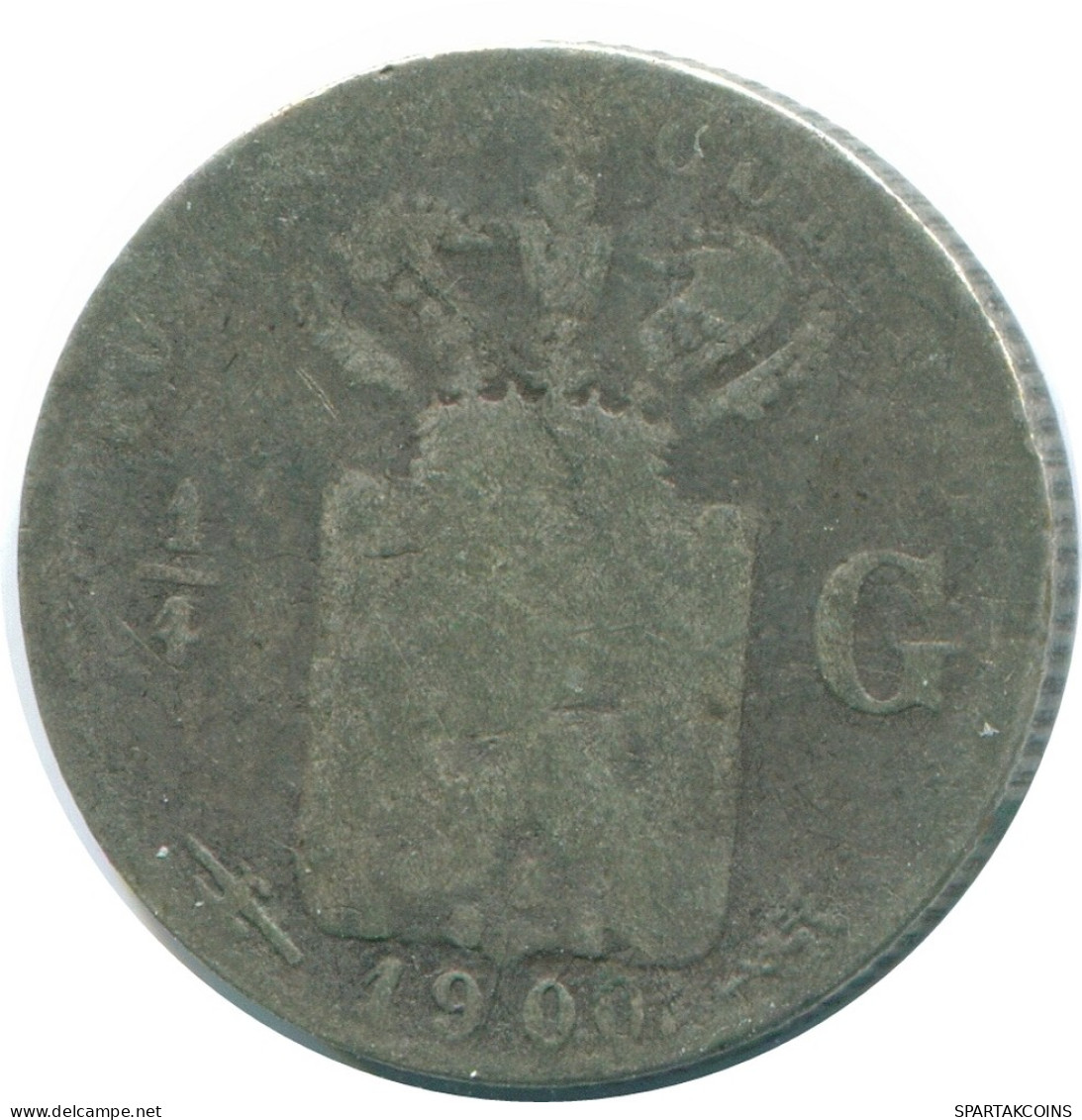 1/4 GULDEN 1900 CURACAO NEERLANDÉS NETHERLANDS PLATA Colonial #NL10532.4.E - Curaçao