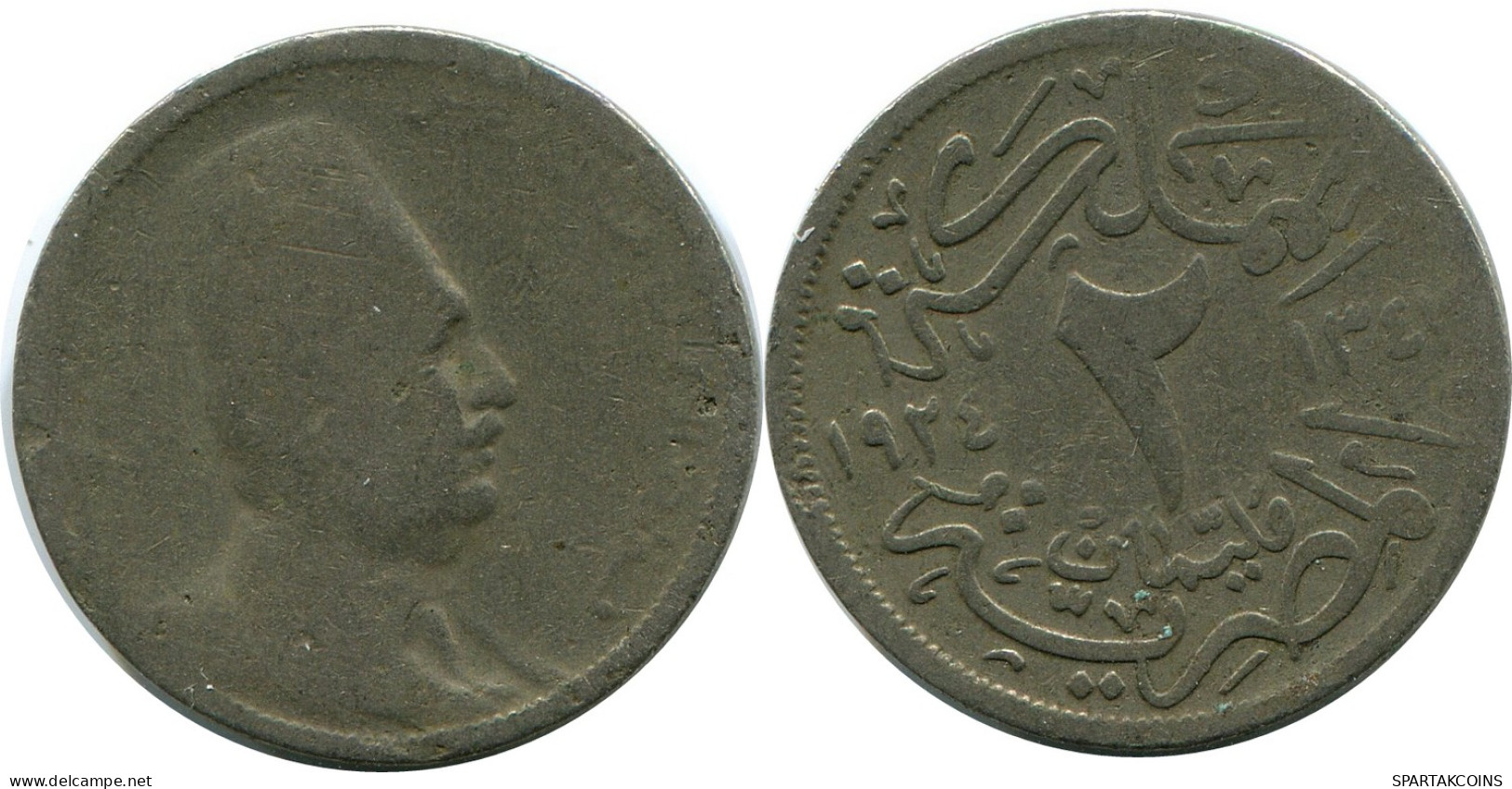 2 MILLIEMES 1924 EGIPTO EGYPT Islámico Moneda #AK327.E - Egypt