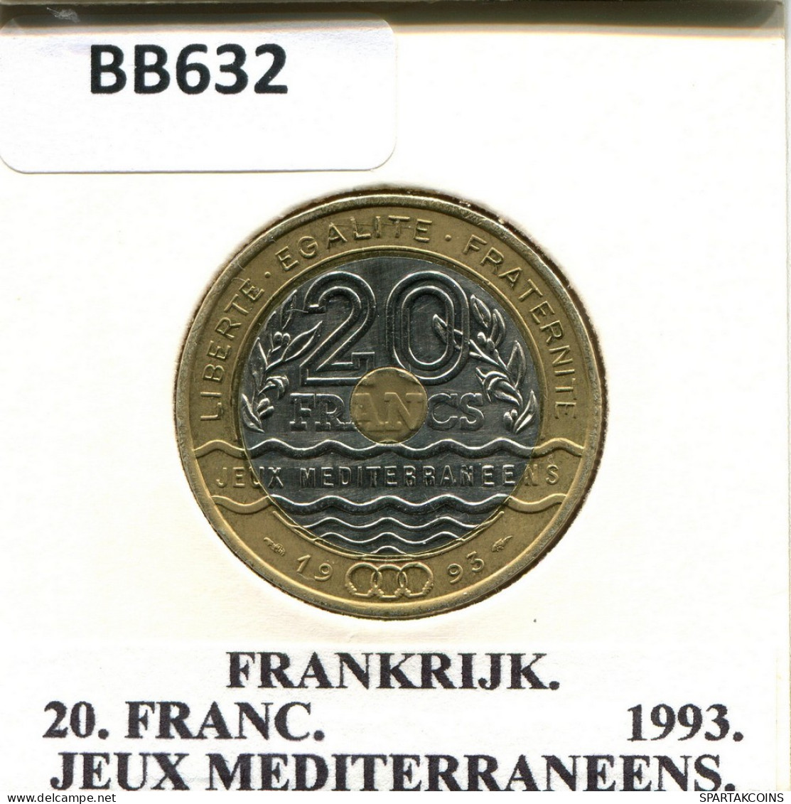 20 FRANCS 1993 FRANCIA FRANCE Moneda BIMETALLIC #BB632.E - 20 Francs