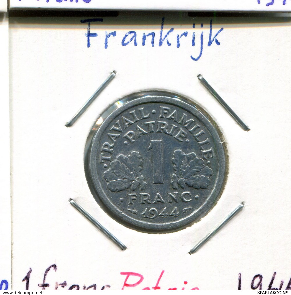 1 FRANC 1944 FRANCE Coin French Coin #AM285 - 1 Franc