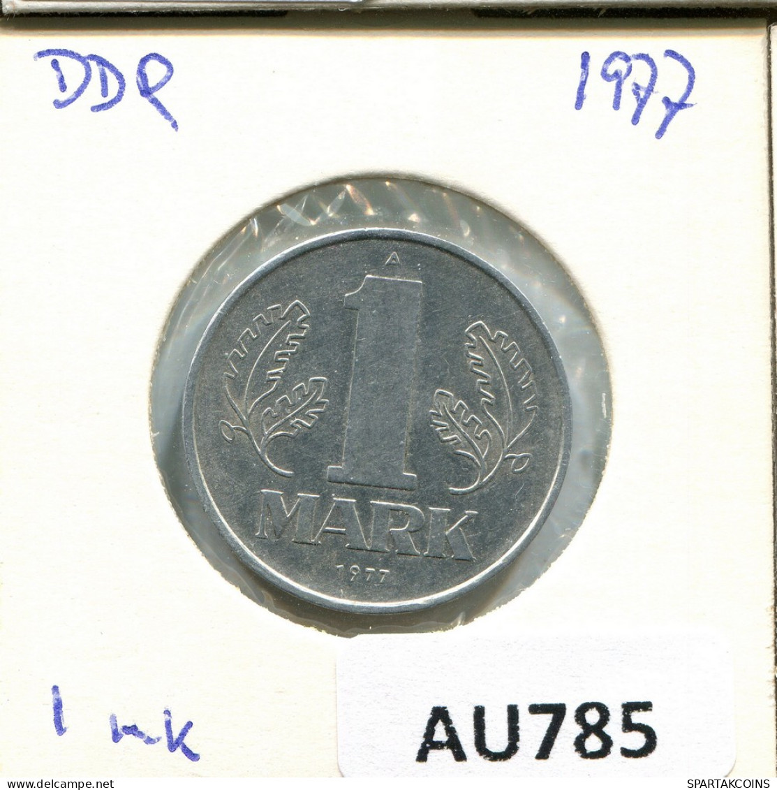 1 MARK 1977 A DDR EAST GERMANY Coin #AU785.U - 1 Marco