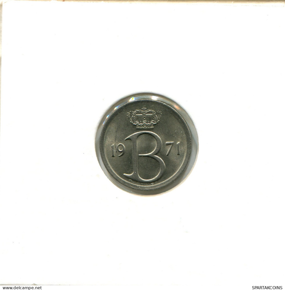 25 CENTIMES 1971 FRENCH Text BELGIUM Coin #AX408.U - 25 Cent