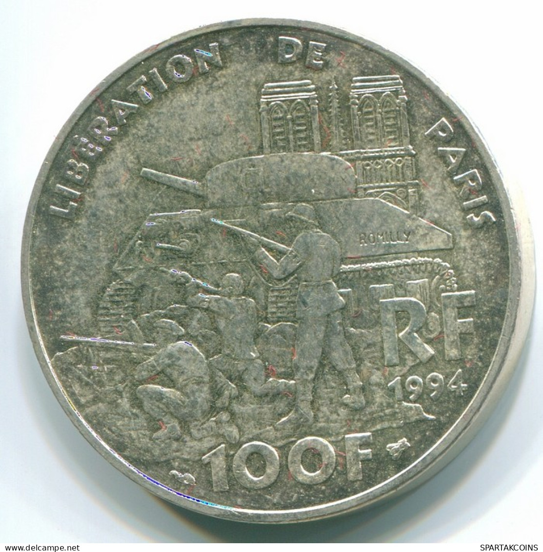 100 FRANCS 1994 FRANCE Coin Liberation Of Paris  Silver AUNC #FR1044.35 - 100 Francs