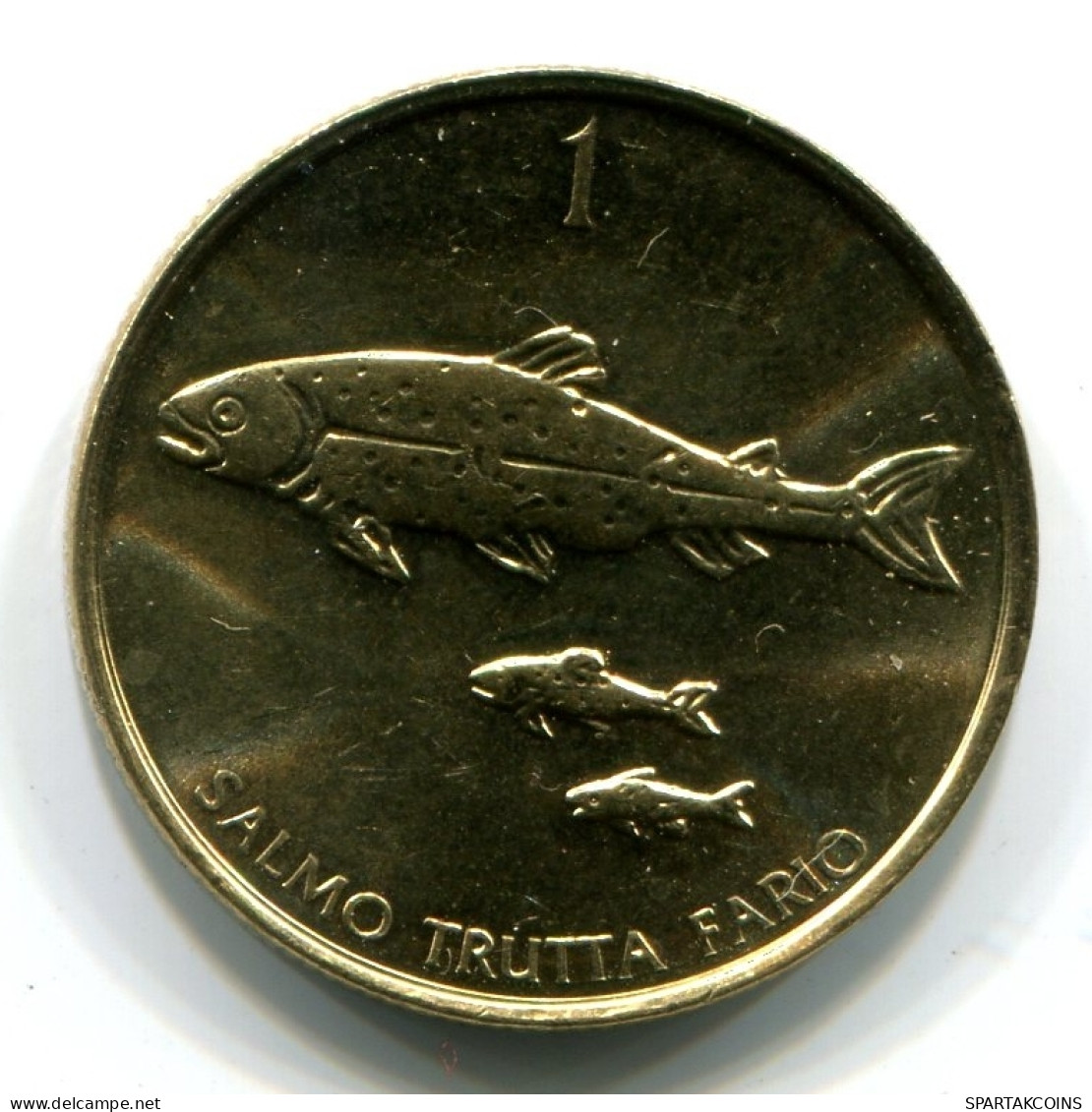 1 TOLAR 2001 SLOVENIA UNC Fish Coin #W11370.U - Slowenien