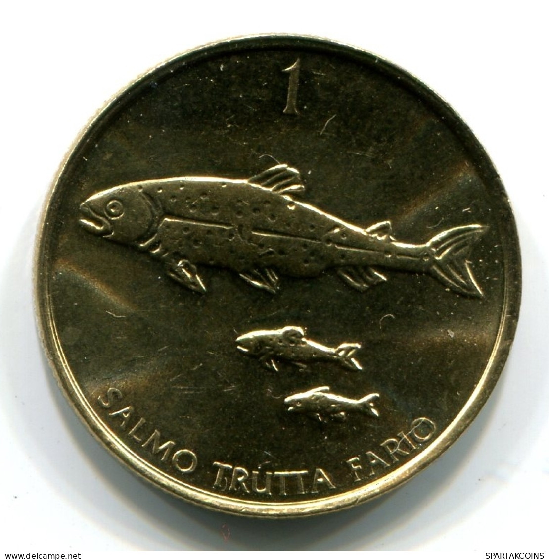 1 TOLAR 2001 SLOVENIA UNC Fish Coin #W11370.U - Slovenia