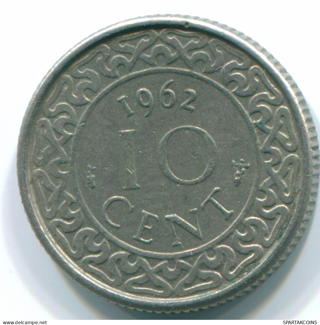 10 CENTS 1962 SURINAME Netherlands Nickel Colonial Coin #S13184.U - Surinam 1975 - ...