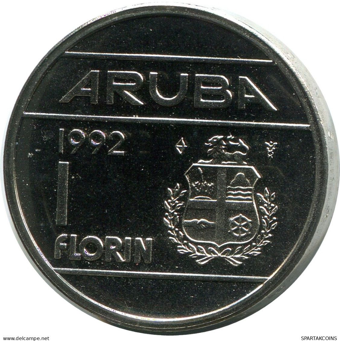 1 FLORIN 1992 ARUBA Münze (From BU Mint Set) #AH022.D - Aruba