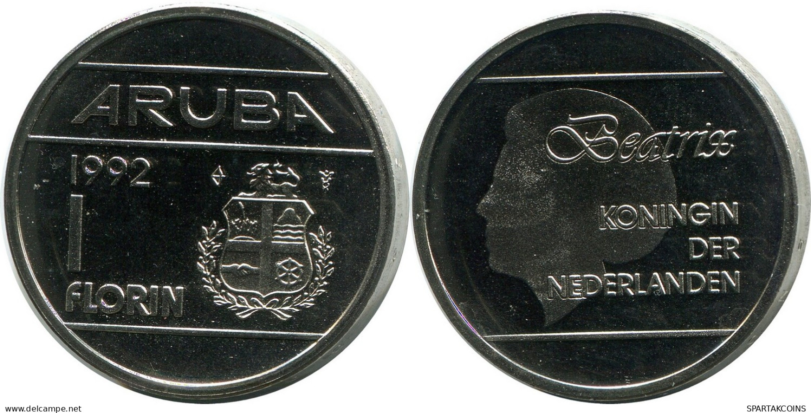 1 FLORIN 1992 ARUBA Münze (From BU Mint Set) #AH022.D - Aruba