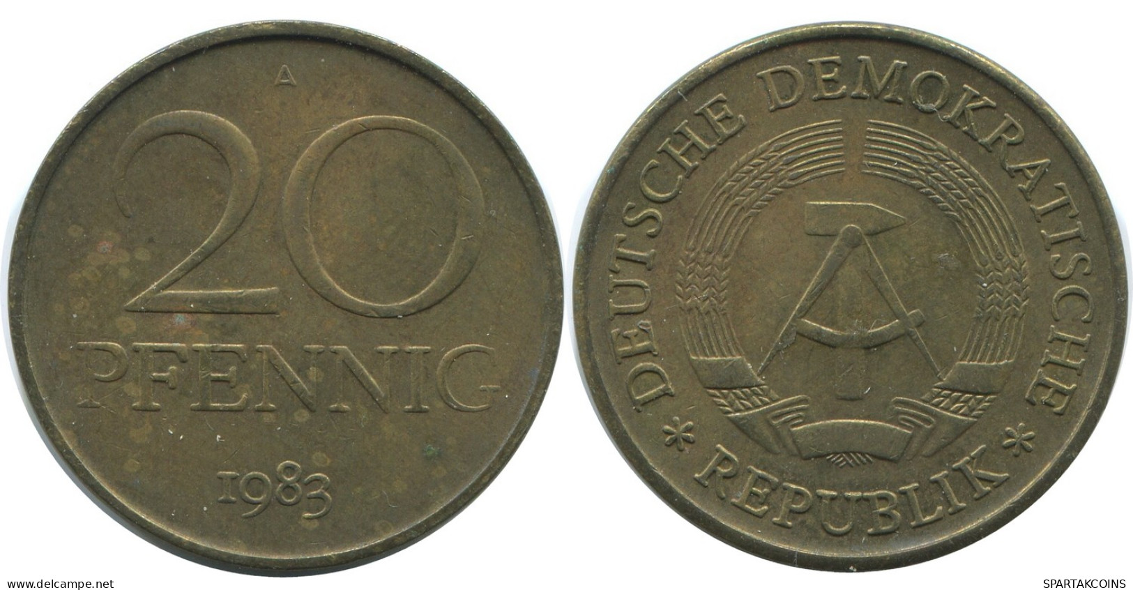 20 PFENNIG 1983 A DDR EAST DEUTSCHLAND Münze GERMANY #AE111.D - 20 Pfennig