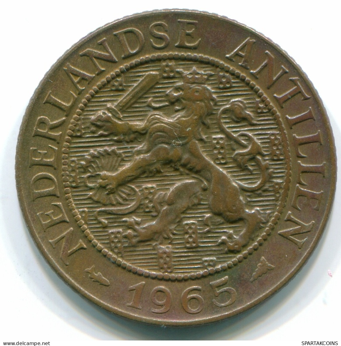 2 1/2 CENT 1965 CURACAO NIEDERLANDE Bronze Koloniale Münze #S10238.D - Curaçao
