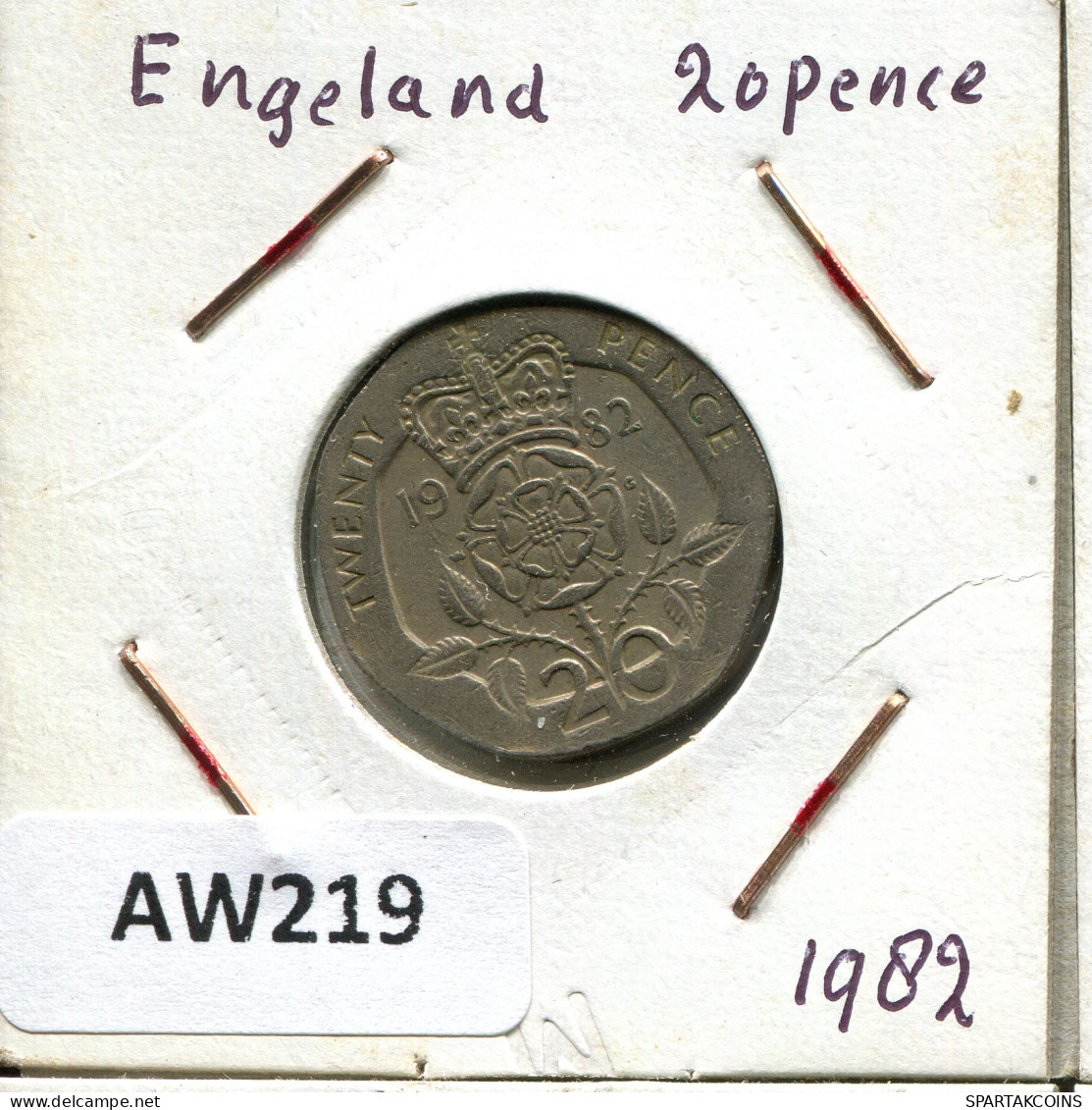 20 PENCE 1982 UK GROßBRITANNIEN GREAT BRITAIN Münze #AW219.D - 20 Pence