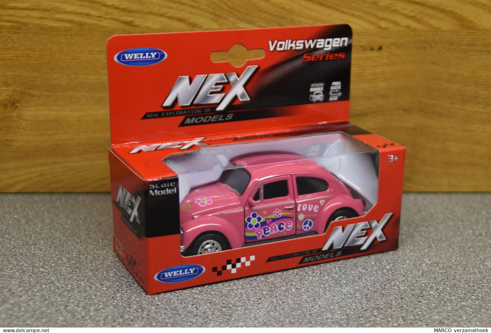 42343B1 Welly NEX VW Volkswagen Beetle-kever Scale 1:43 - Welly