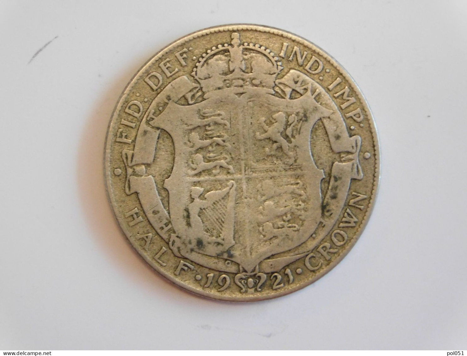 UK Grande-Bretagne 1/2 Half Crown 1921 Silver, Argent - K. 1/2 Crown