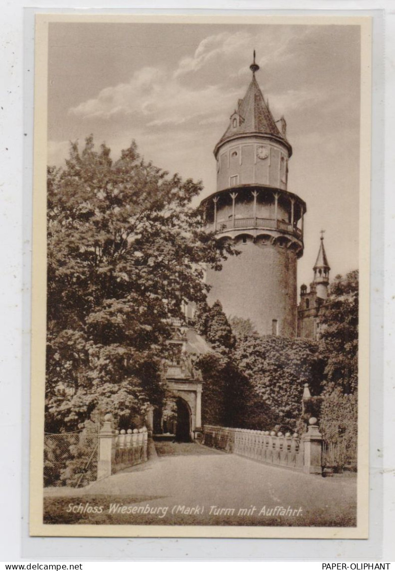 0-1825 WIESENBURG, Schloß Wiesenburg, Turm Mit Auffahrt, Verlag Mildner - Belzig - Belzig