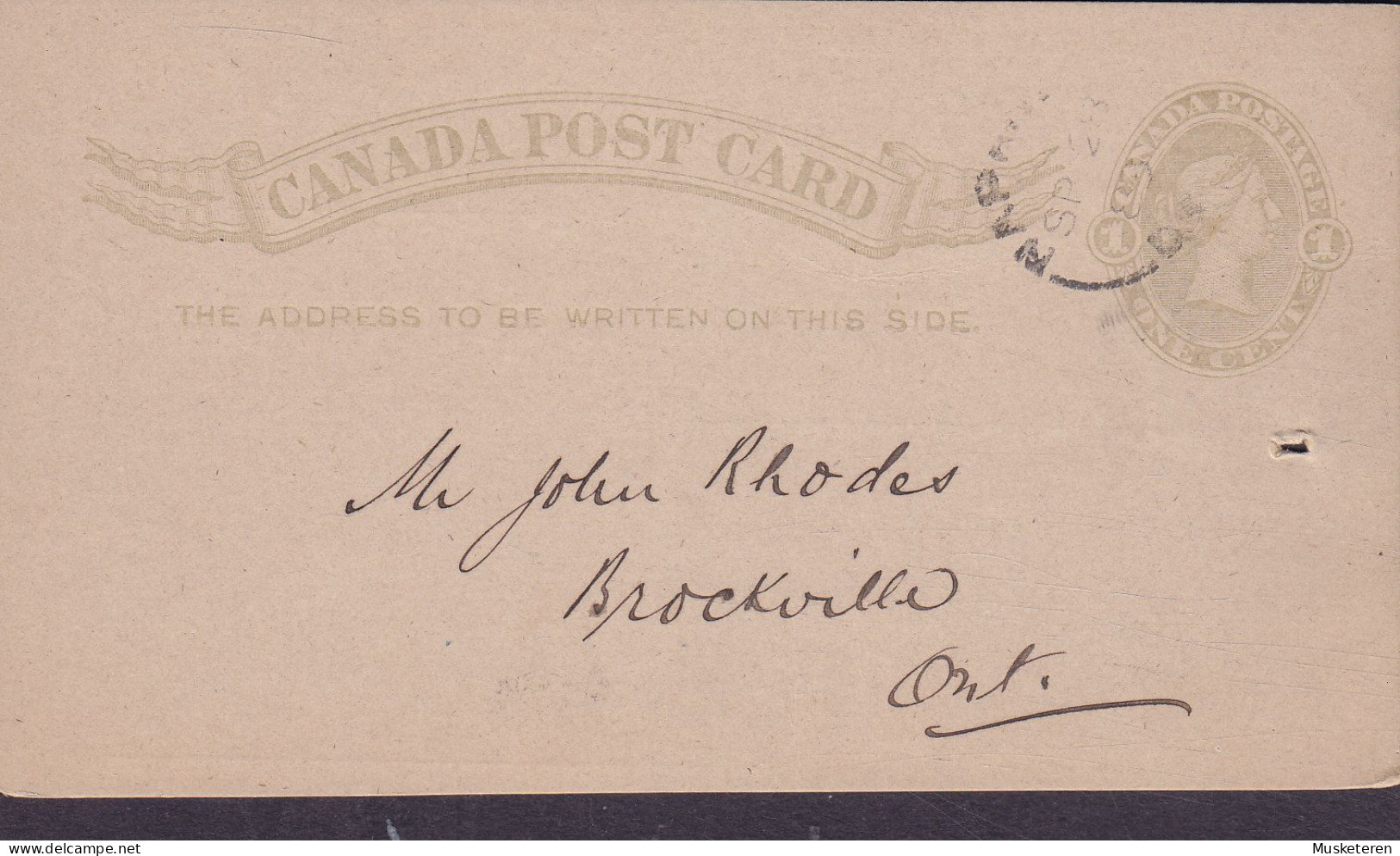 Canada Postal Stationery Ganzsache Entier Victoria PRIVATE Print THE NAPANEE BRUSH COMPANY, NAPANEE 1883 BROCKVILLE - 1860-1899 Reinado De Victoria