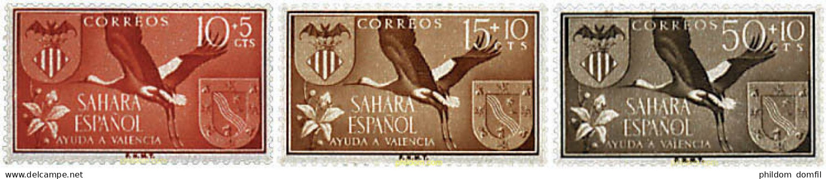 93121 MNH SAHARA ESPAÑOL 1958 PRO INUNDACIONES DE VALENCIA - Autres & Non Classés