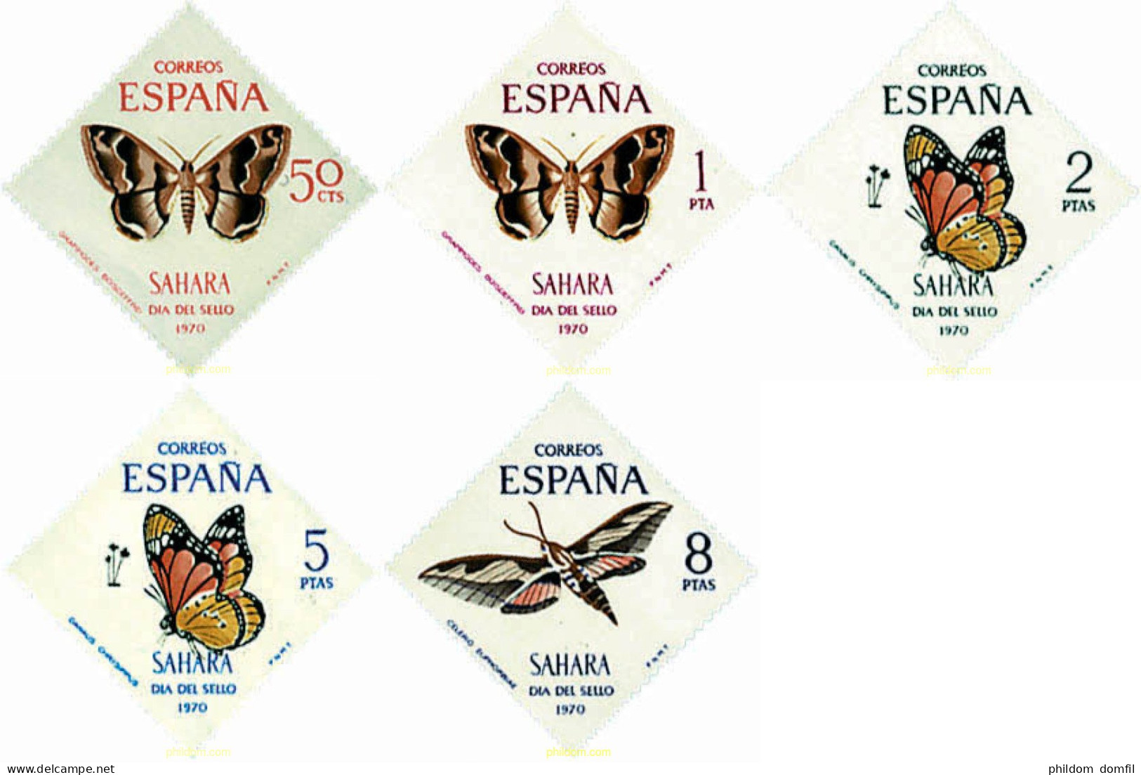 76838 MNH SAHARA ESPAÑOL 1970 MARIPOSAS - Spinnen