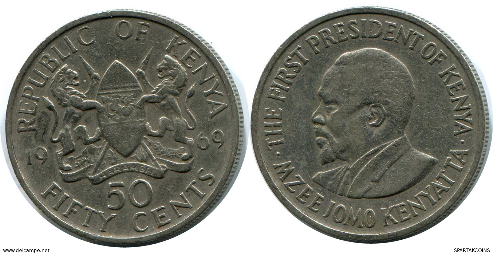 50 SHILLINGS 1969 KENYA Moneda #AZ200.E - Kenya