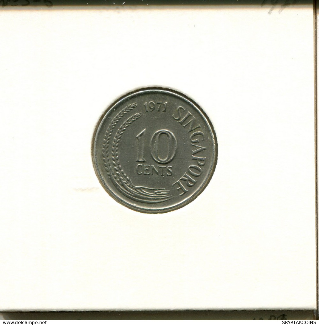 10 CENTS 1971 SINGAPUR SINGAPORE Moneda #AR378.E - Singapour