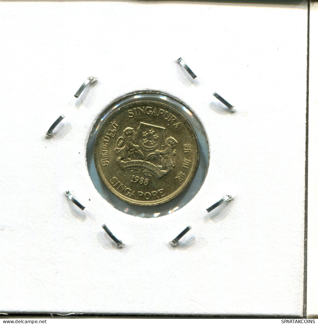 5 CENTS 1988 SINGAPUR SINGAPORE Moneda #AX128.E - Singapour