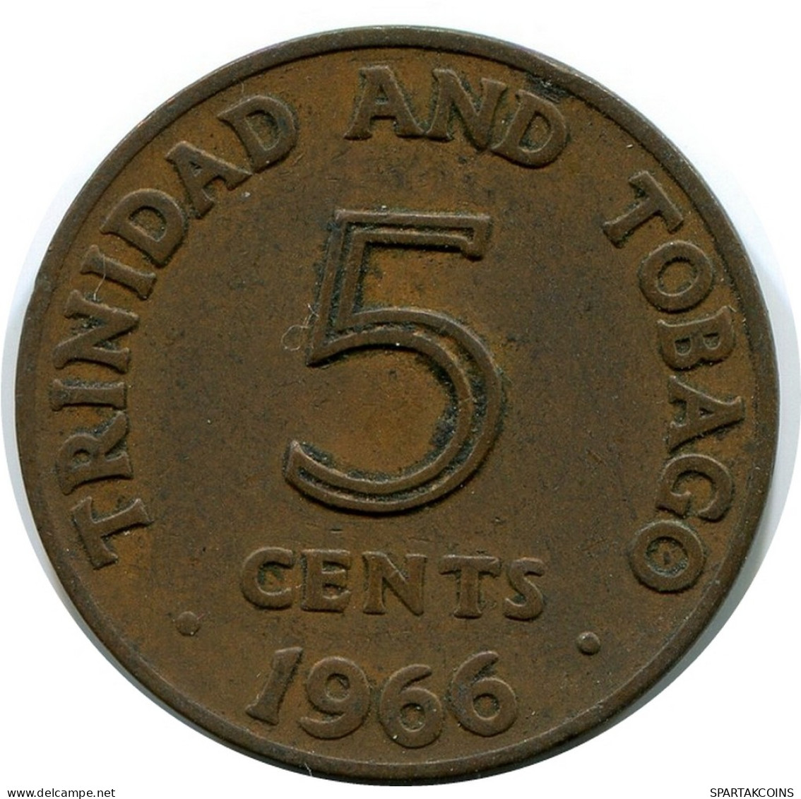 5 CENTS 1966 TRINIDAD Y TOBAGO TRINIDAD & TOBAGO Moneda #AR217.E - Trinidad & Tobago