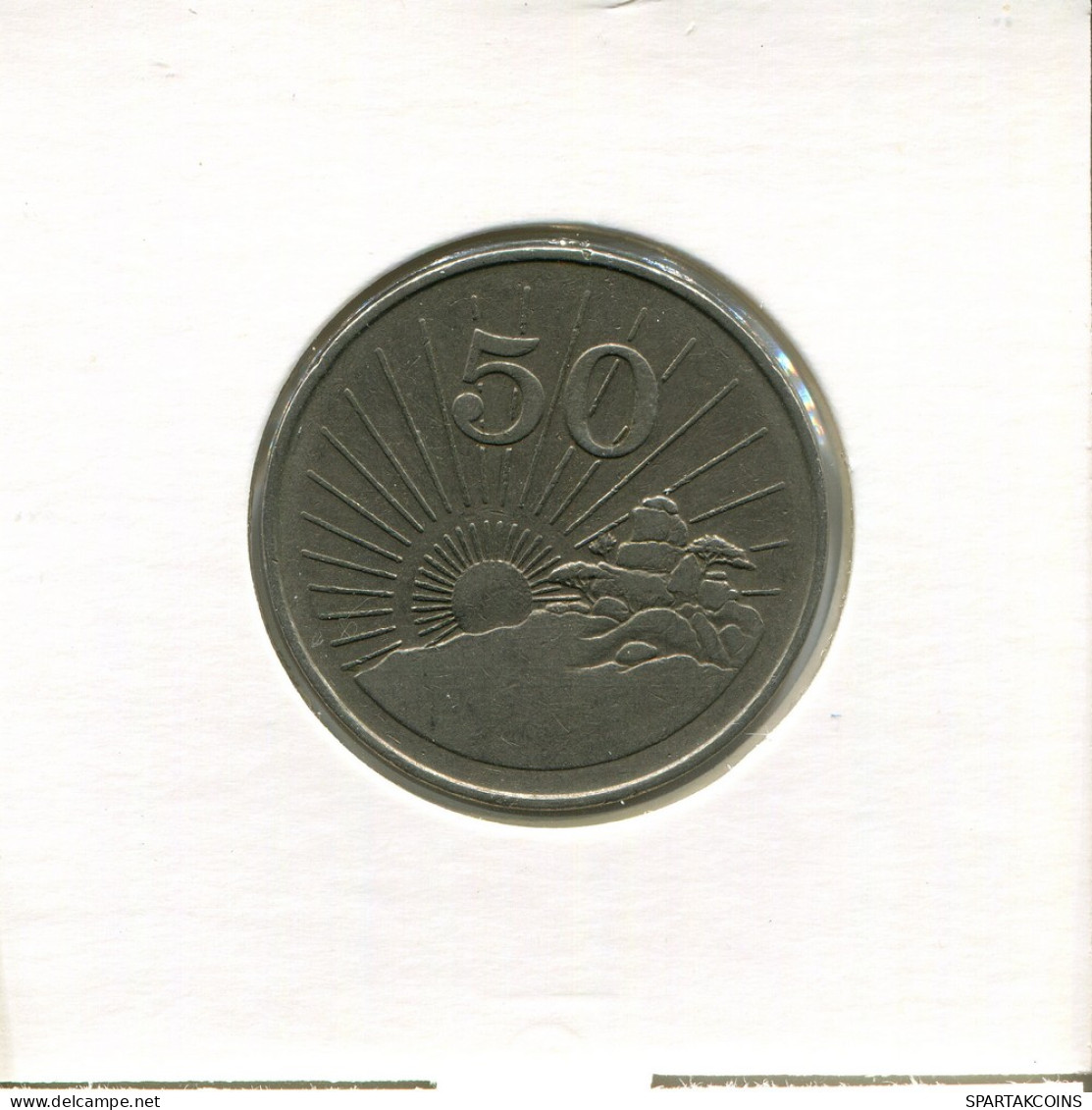 50 CENTS 1980 ZIMBABWE Moneda #AR504.E - Zimbabwe