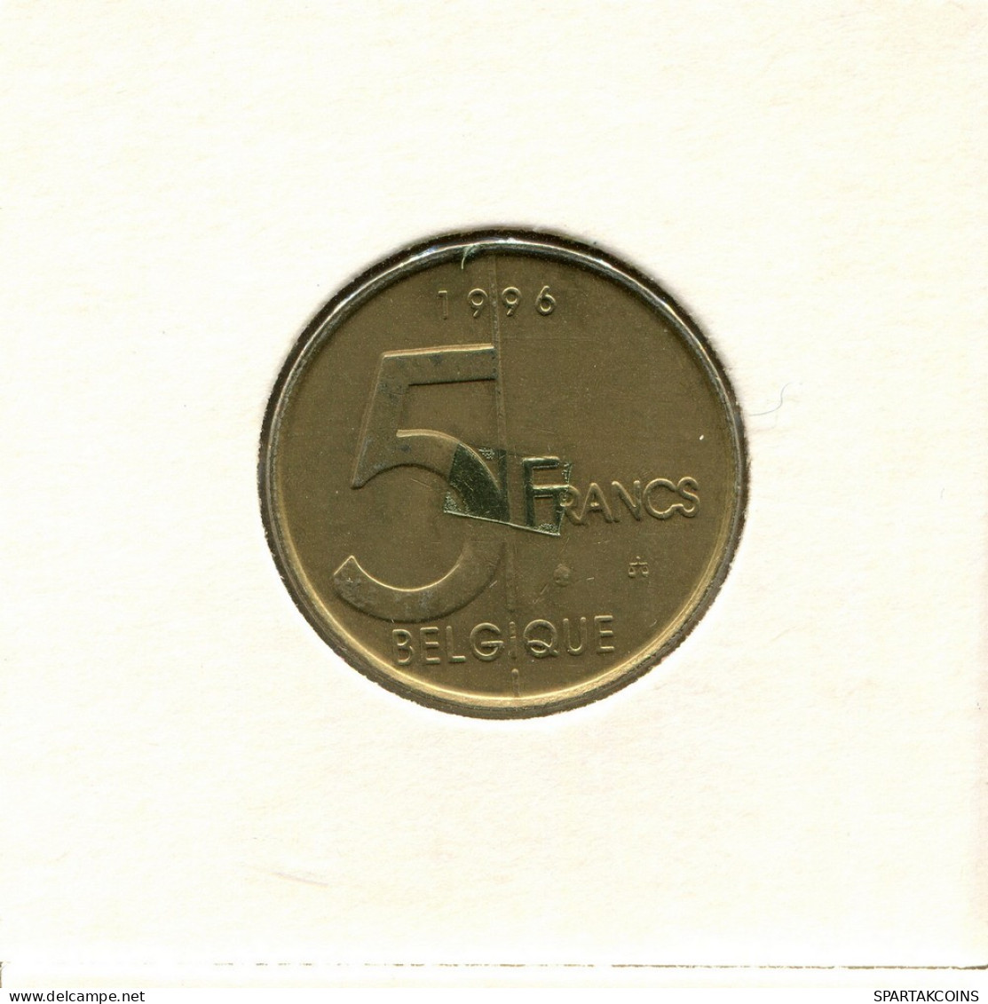 5 FRANCS 1996 FRENCH Text BELGIUM Coin #BB352.U - 5 Francs