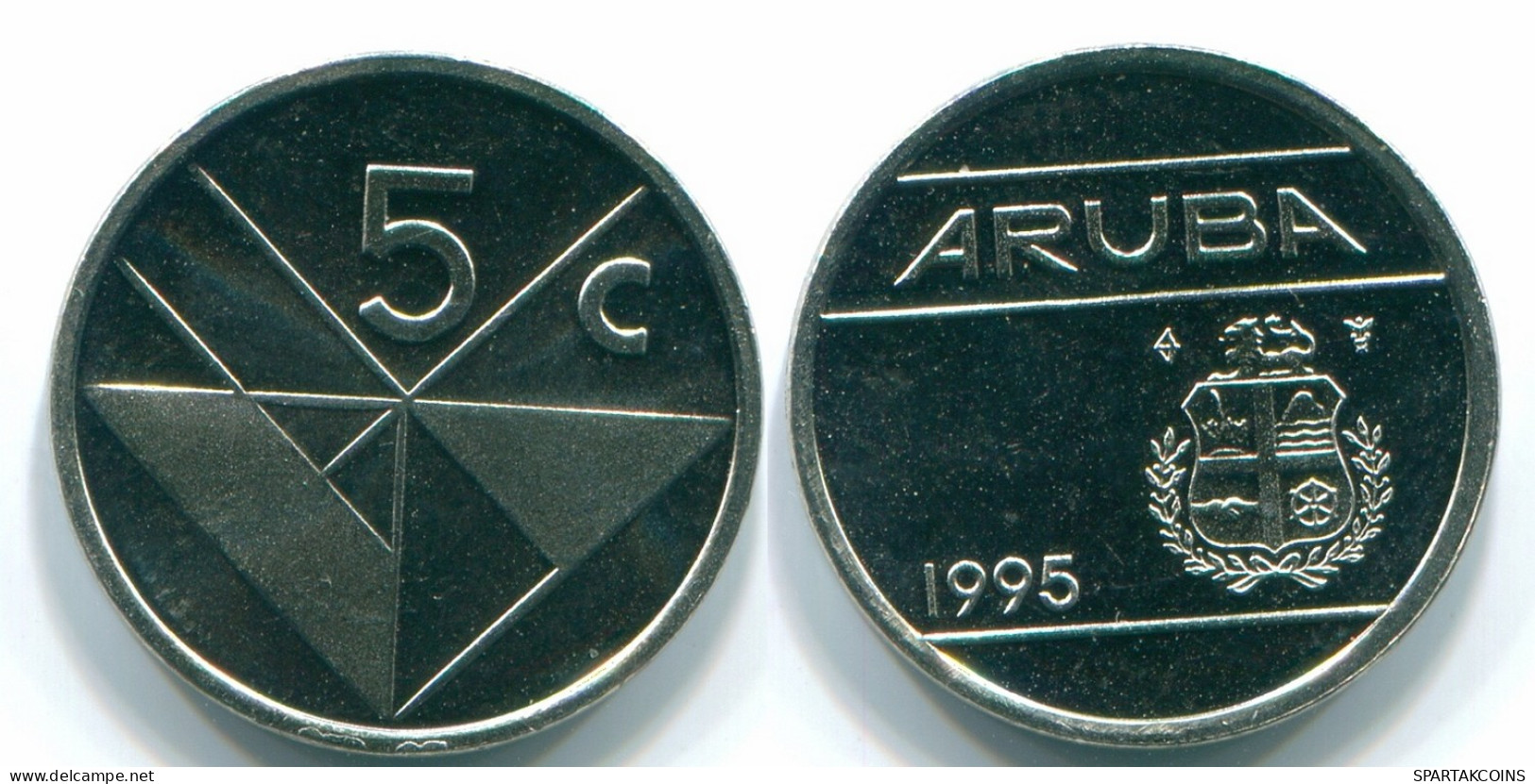 5 CENTS 1995 ARUBA (Netherlands) Nickel Colonial Coin #S13622.U - Aruba