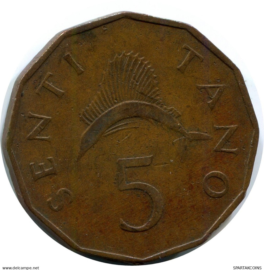 5 SENTI 1973 TANZANIE TANZANIA Pièce #AP944.F - Tanzanie