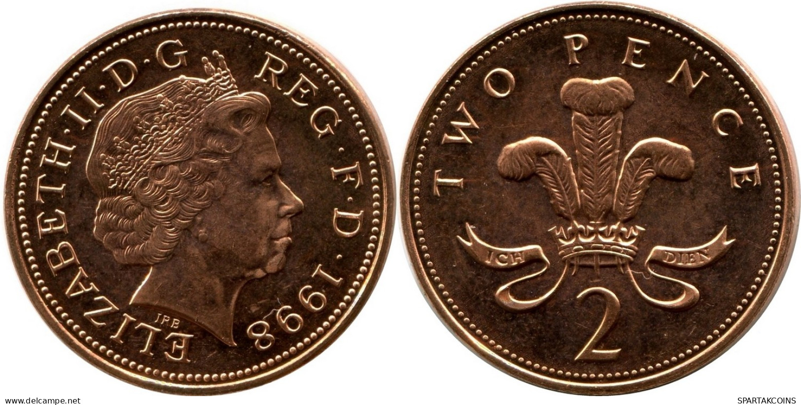 2 PENCE 1998 UK GRANDE-BRETAGNE GREAT BRITAIN Pièce UNC #M10195.F - 2 Pence & 2 New Pence