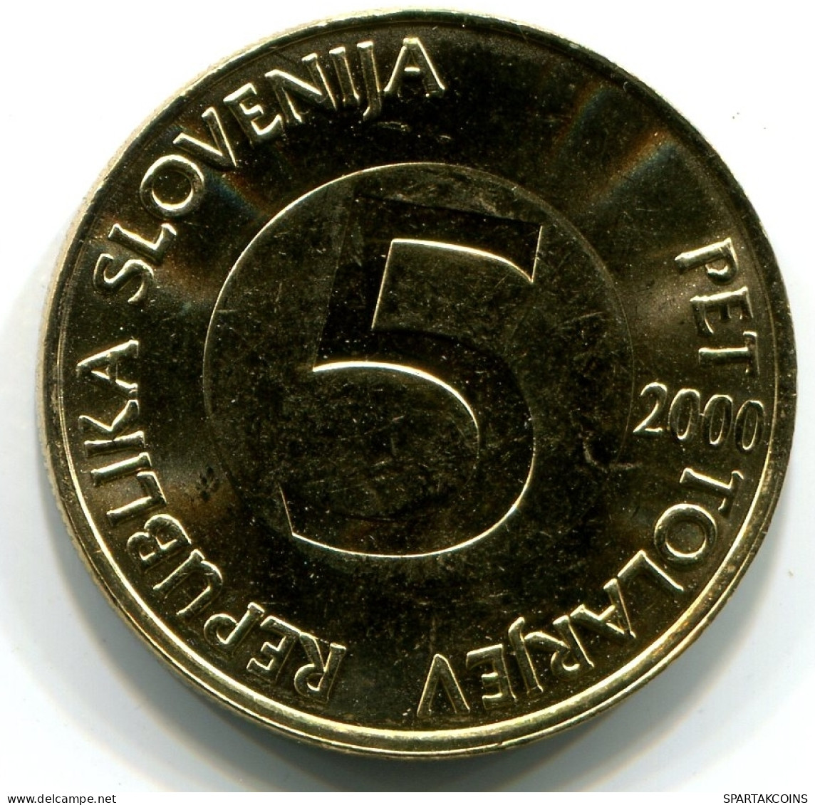 5 TOLAR 2000 SLOVÉNIE SLOVENIA UNC Pièce HEAD CAPRICORN #W11075.F - Slowenien