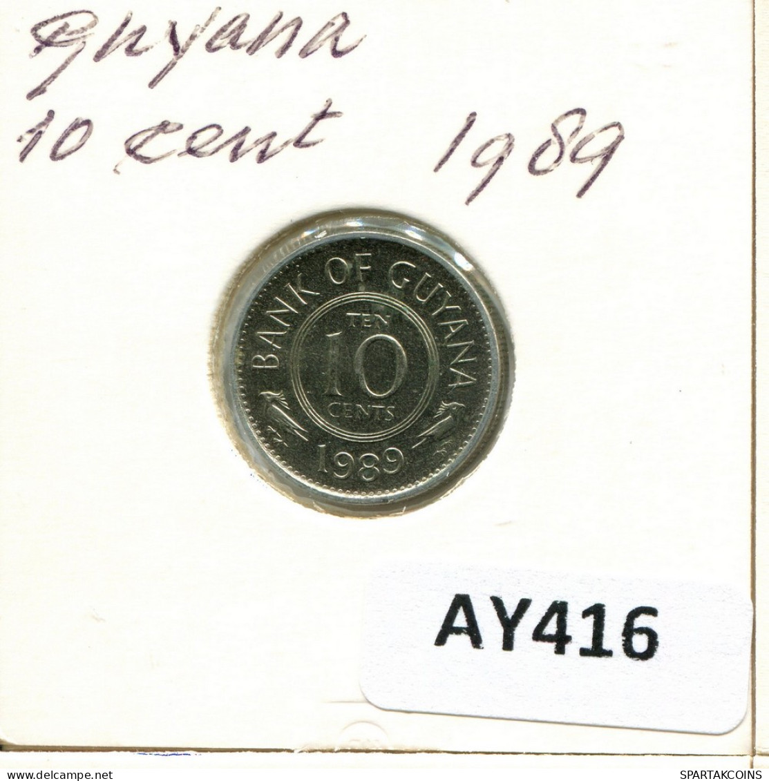 10 CENTS 1989 GUYANA Pièce #AY416.F - Guyana