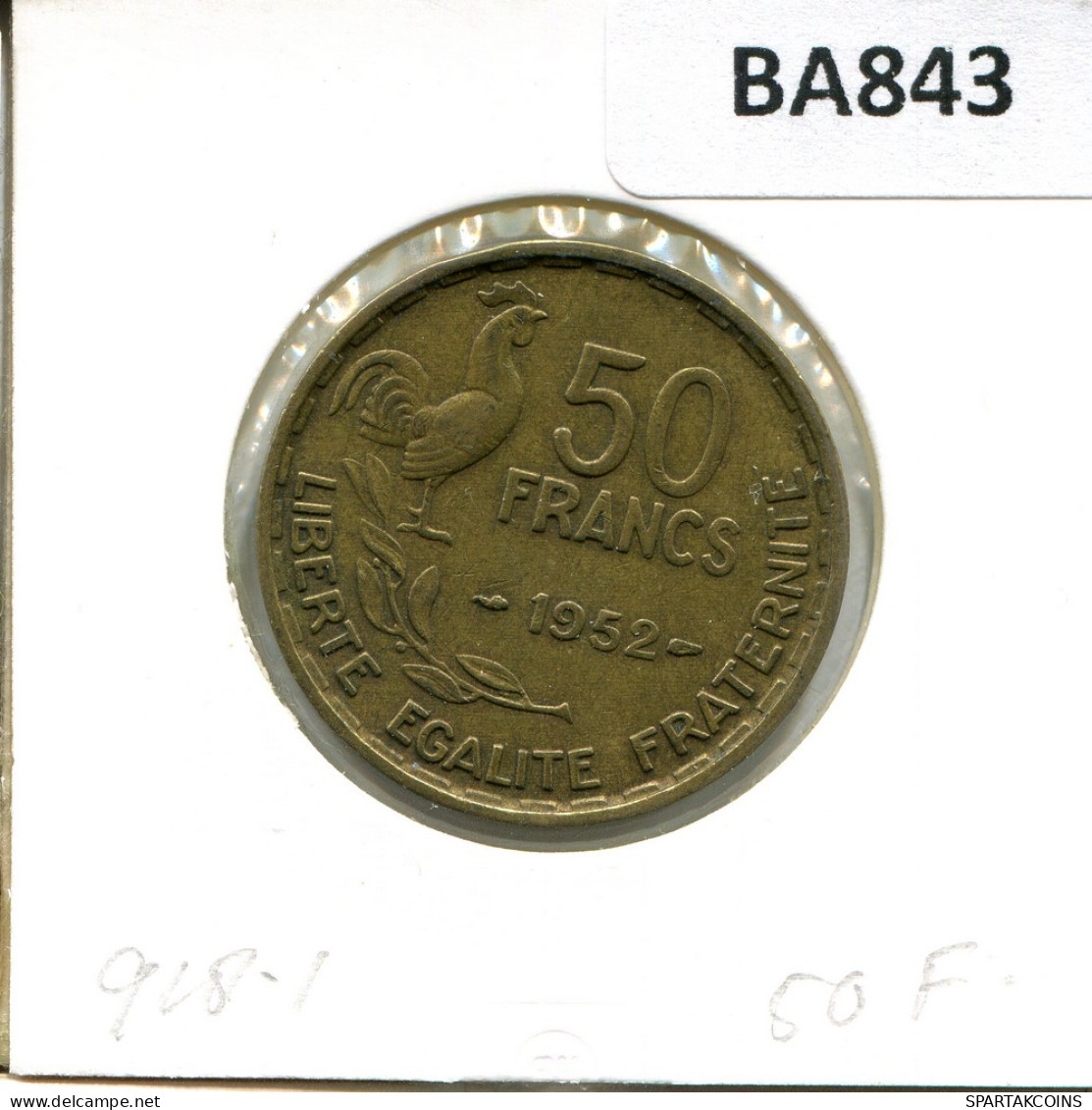 50 FRANCS 1952 FRANCE Pièce Française #BA843.F - 50 Francs
